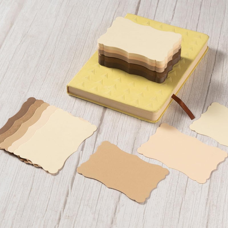 Toperd 120 Pieces Small Mini Business Cards Vintage Assorted Colors Blank Note Gift for Business Cards, Gift (5 Brown) - Image 5